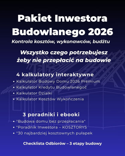 E-book Pakiet Inwestora Budowlanego od actwithsystem.com, zawiera materiały dla inwestorów budowlanych, widok okładki.