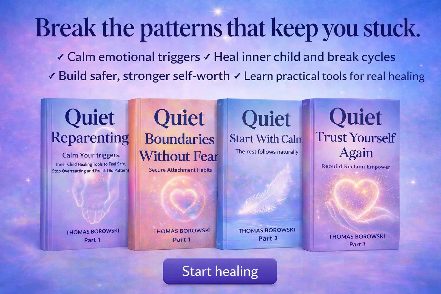 Cover image of the QUIET SERIES ebook by actwithsystem.com, featuring a modern, minimalistic design with calm blue tones.